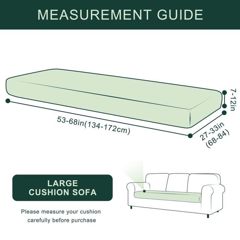 CHUN YI Stretch Couch Cushion Cover Suitable for 3 Settee, Sofa Seat Slipcover with Spandex Jacquard Fabric(Large,Chocolate) - Image 3